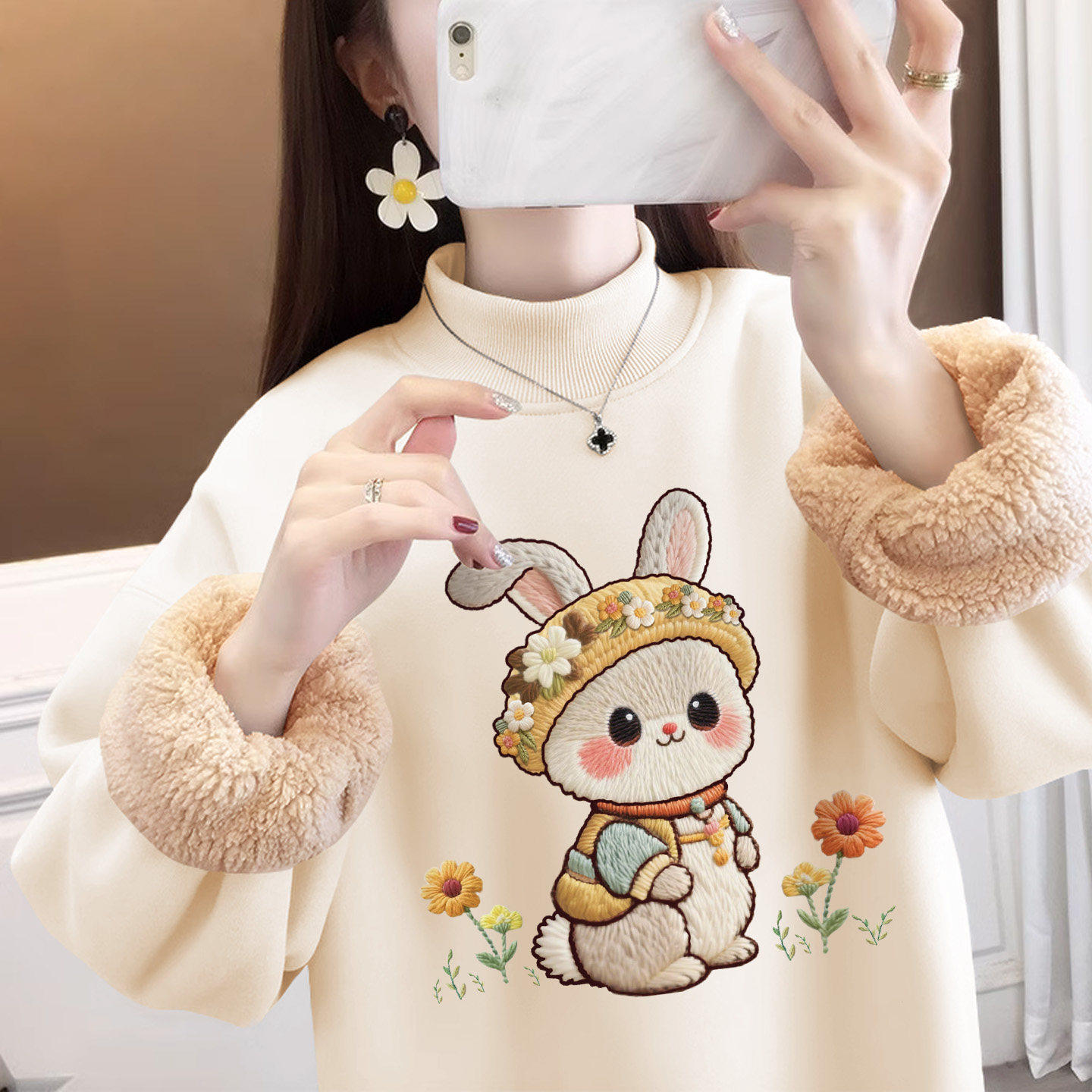 内搭保暖超特厚羊羔绒秋冬加绒加厚打底衫毛衣学生半高领卫衣女装,个性定制/设计服务/DIY,棉服工装,淘宝优惠券,粉丝福利购,淘宝优惠卷