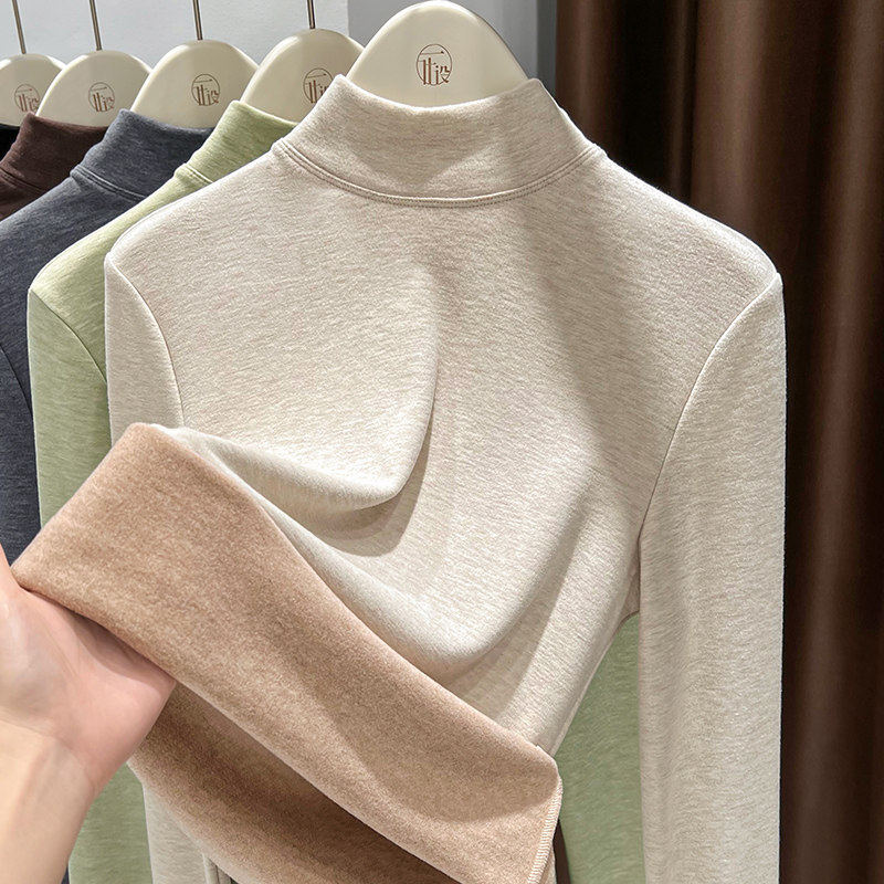 立领内搭双面德绒卫衣女秋冬时尚气质女士保暖高端半高领修身上衣,个性定制/设计服务/DIY,棉服工装,淘宝优惠券,粉丝福利购,淘宝优惠卷