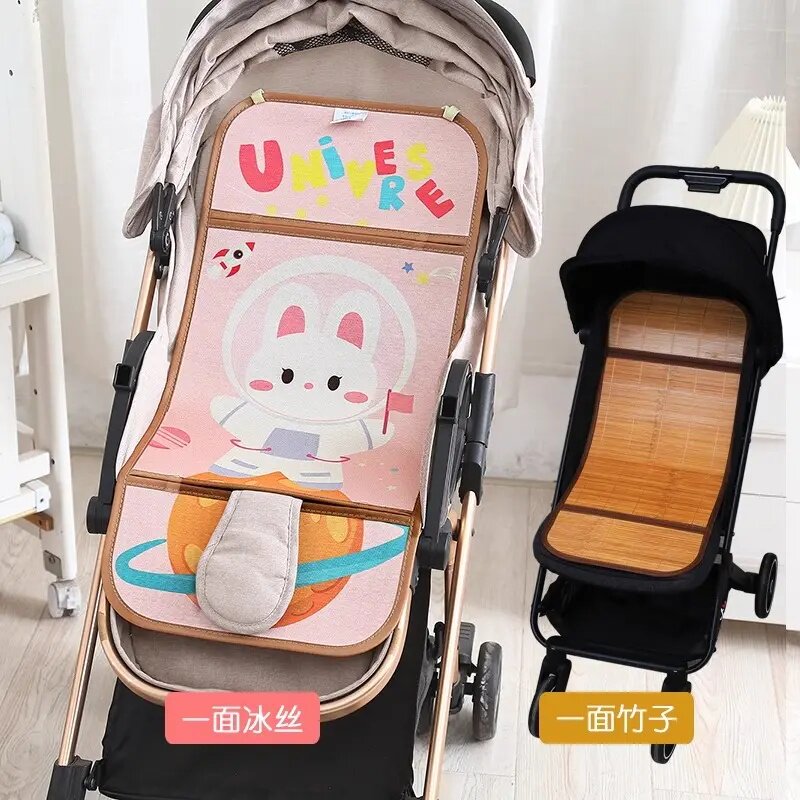 婴儿车凉席垫竹席透气凉席坐垫夏季儿童新生宝宝推车冰丝席垫通用