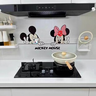 大号新款非偏可爱防油贴纸厨房灶台油烟机墙面装饰贴纸送刮板家用