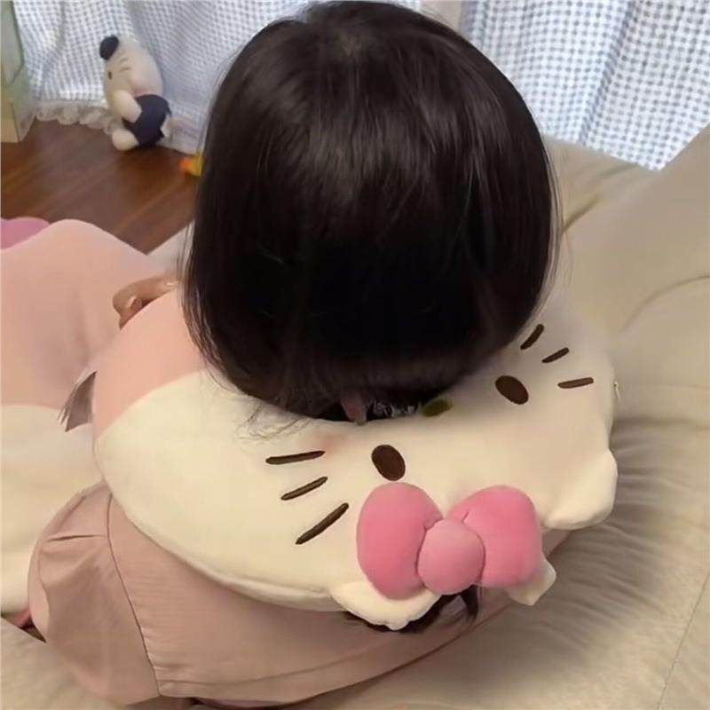 可爱kitty猫记忆棉U型枕可拆洗卡通头枕旅行办公室飞机便携午休枕