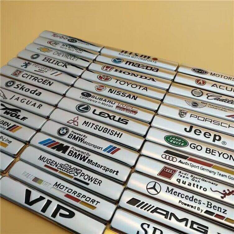 实心个性3D立体侧贴后备箱贴字母叶子板贴汽车金属车贴标尾标车标