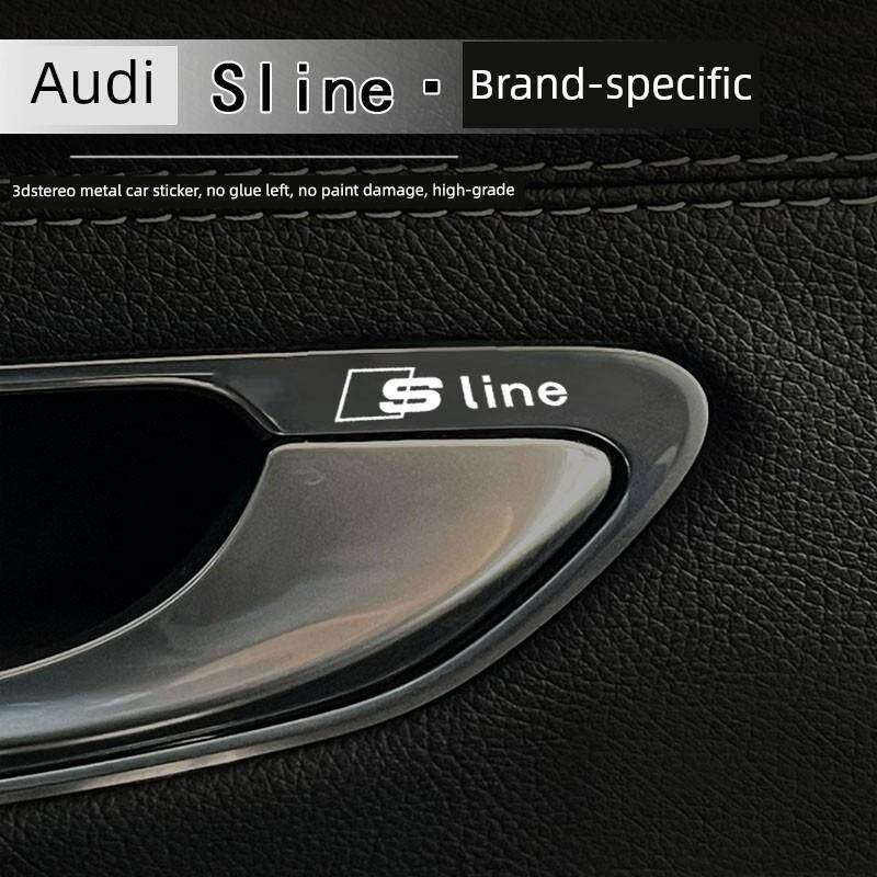 大众Rline奥迪Sline 改装金属薄贴纸车标车贴内饰装饰贴 RS标贴片