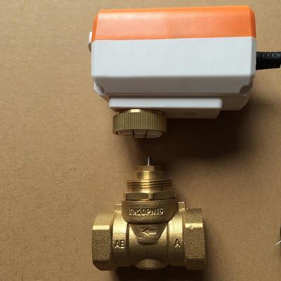 V8018风机盘管电动阀 驱动器执行器 电动二通阀 三线二控截止阀