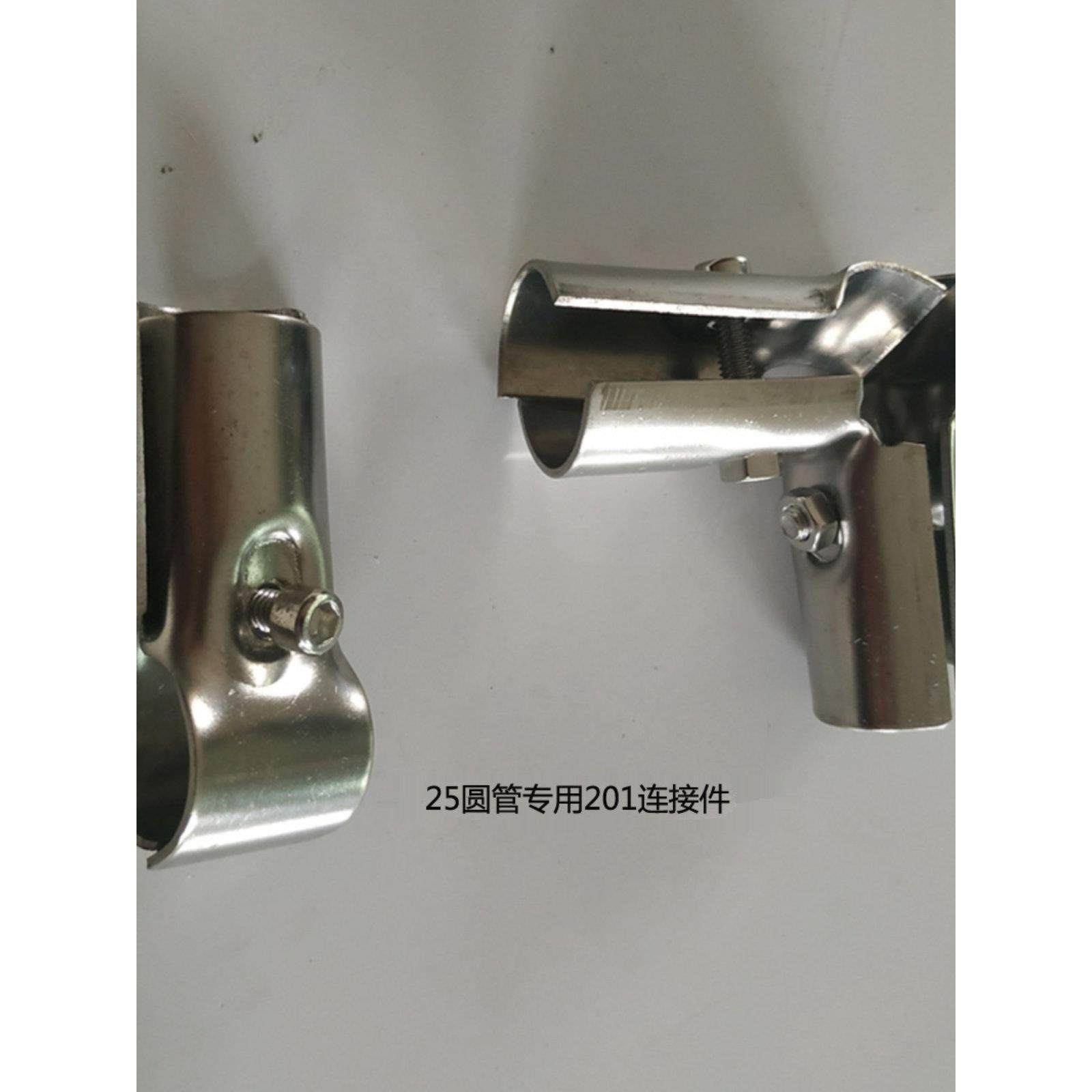 圆管和方管25不锈钢管连接件固定件 落地晾衣架配件圆管货架三通