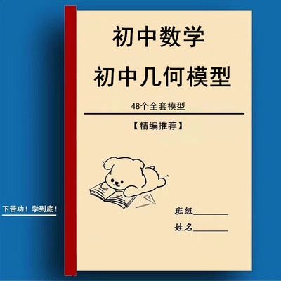 初中数学48个几何模型电子版中考数学专项训练中考函数几何压轴题