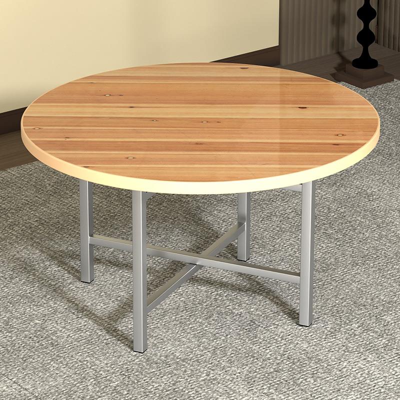 加厚大圆桌面实木圆桌子台面家用酒店带转盘杉木圆桌面板圆形餐桌