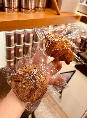 面包包装袋贝果吐司甜甜圈自粘封盒子分单独一次性透明烘焙打包小