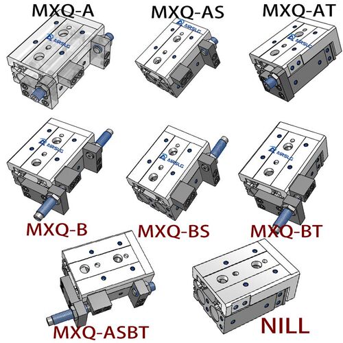 MXQ滑台气缸缓冲调节行程附件MXQ6-AT 8-AS 12B 16BS 20-BT 25-BT