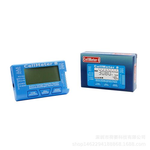 CellMeter 8 AOK 8S电显 舵机测试窄频舵机测试器 电池放电器航模