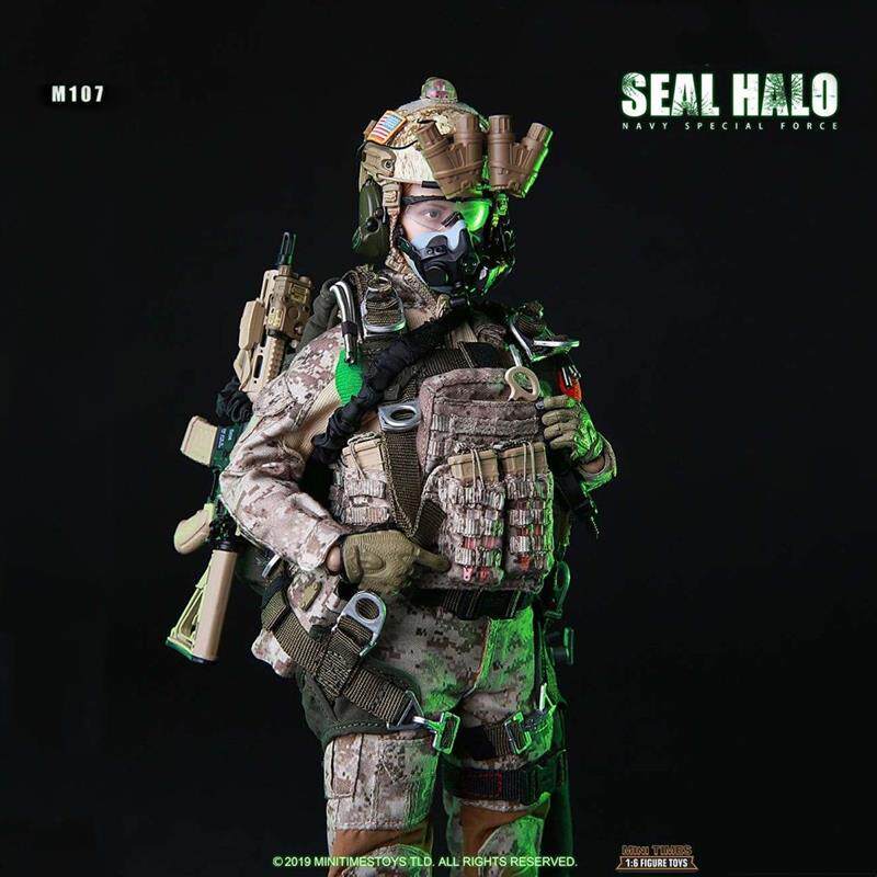 minitimes1/6兵人手办模型m017美军海豹突击队halo夜跳关节可动