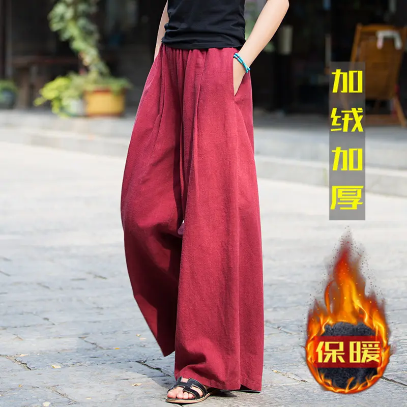Ramie Padded Thickened Warm Spring Cotton Literature Wide Le