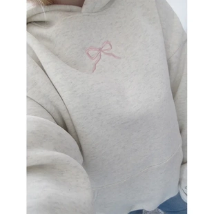 Cotton Vintage Crushed Knot Pattern Grey Pullover Sweatshirt