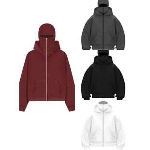 Men pop-up autumn and spring hooded loose cardigan baseball