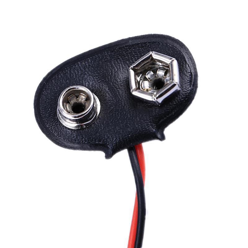 9v电池扣子接头i电池9v 通用型方块电池连接器盒带导线9伏电池扣