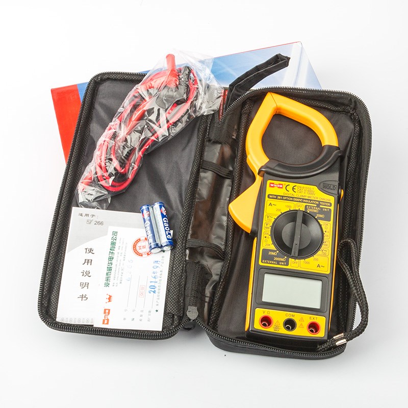 DM6266数字钳形表交流电流表电工钳表钳型万用表高精度DT266