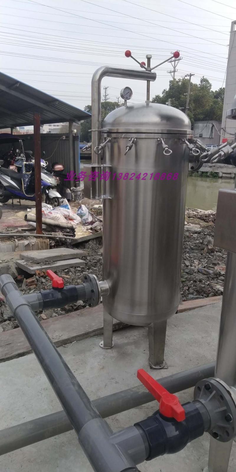 袋式过滤器 304不锈钢袋式过滤器工厂液体水油柴油河井水浴池过滤