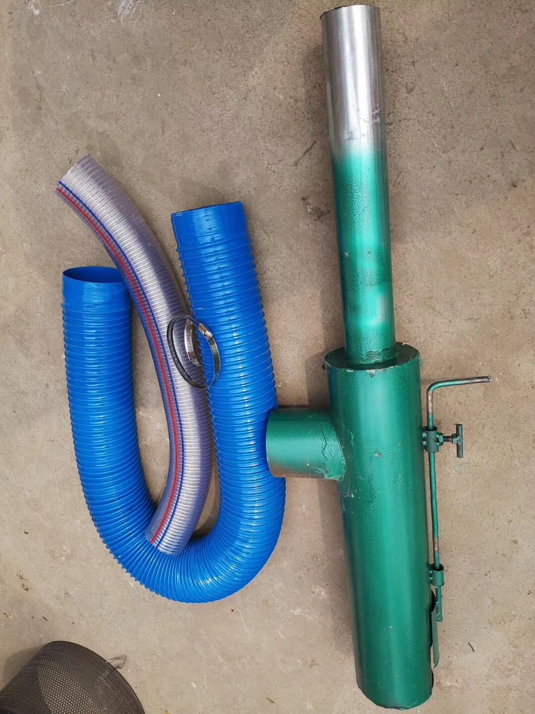 中小型自动饲料机搅拌机粉碎机一体机自吸改环保无尘回风管配件