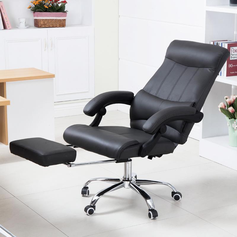 家电脑椅办坐公椅子职员会议大中班椅班皮质升降旋转可躺座021椅