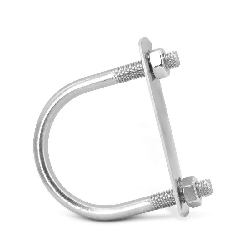 304不锈钢U型螺丝螺母组合套装圆型骑马卡扣垫片管卡管夹固定螺栓