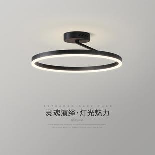 个性 吸顶灯卧室灯现代简约2024新款 设计铁艺圆形家用餐厅书房灯饰
