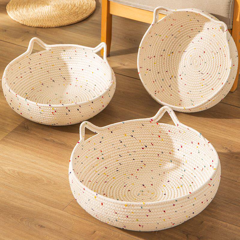 新疆包邮新款网红猫窝藤草棉绳四季通用冬季睡窝宠物狗猫咪耳抓板