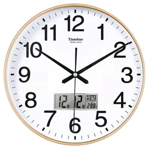 挂墙钟表现代家用石英钟卧室简 天朔静音挂钟客厅时尚 新疆西藏 包邮