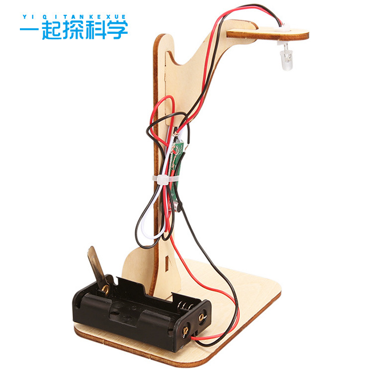 声控路灯科教小制作 diy木制中小学生手工科教玩具 科学实验玩具