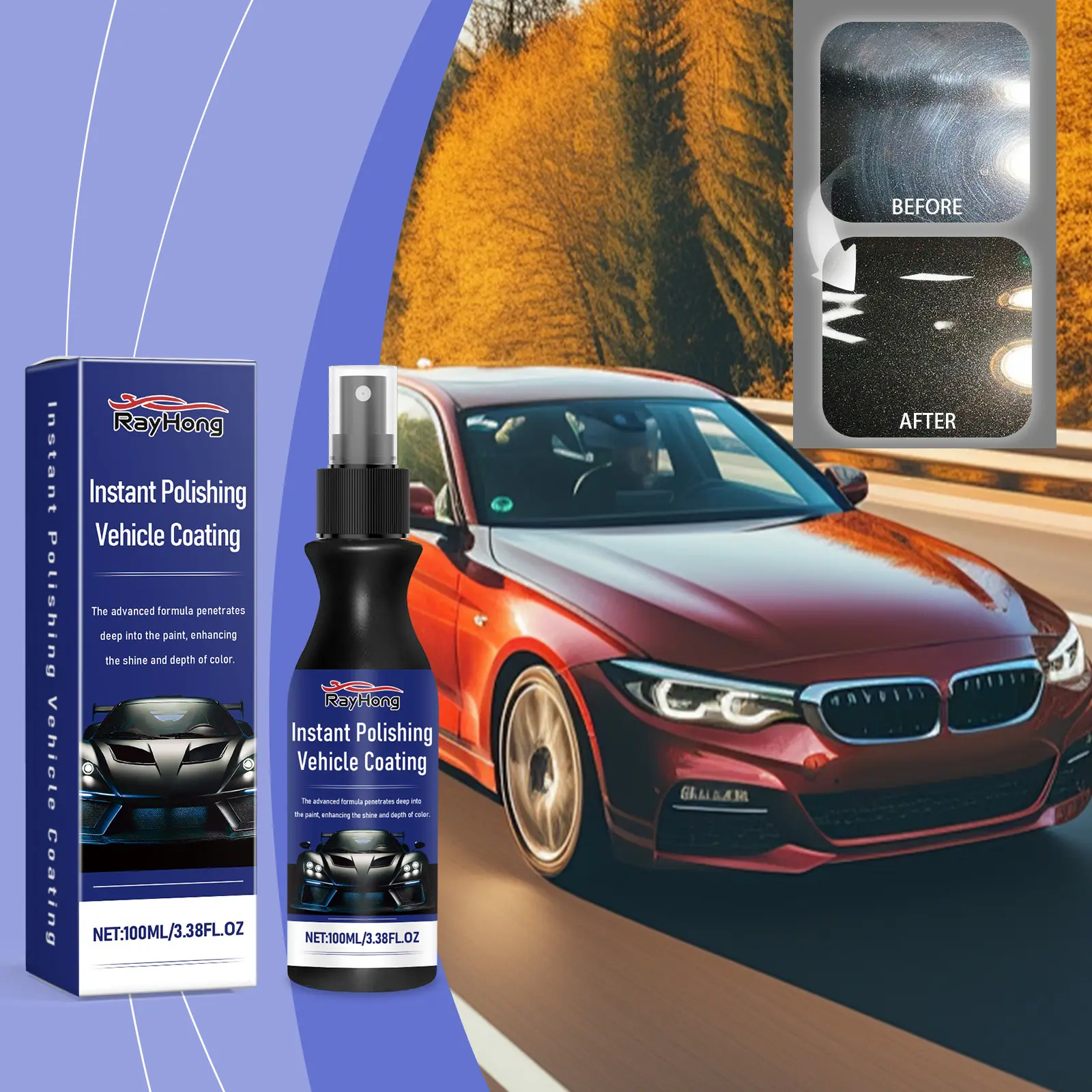 Automotive nano-coating coating agent protection anti-scratc