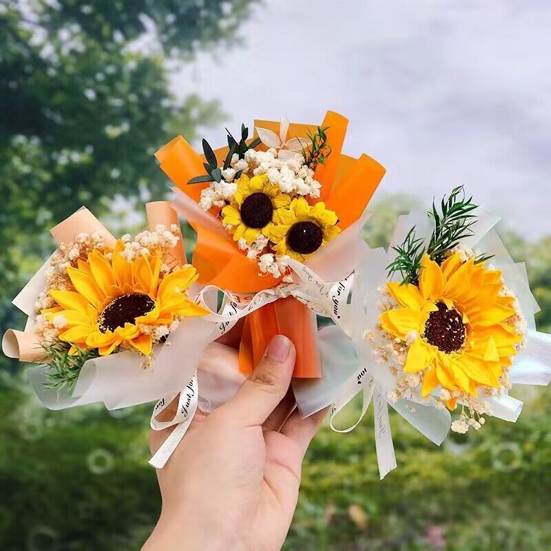 速发香人节礼物迷你向日伴香皂花满天星干花葵手礼车载情薰七夕节