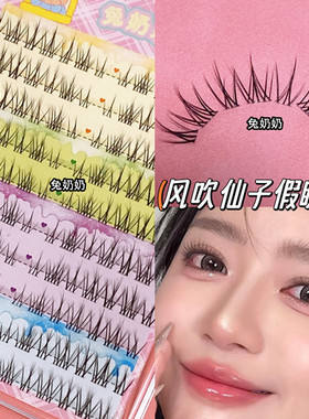 兔奶奶10排风吹仙子单簇自然仿真分段式嫁接新娘妆妆上镜睫毛X01