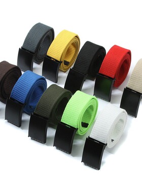Outdoor candy colored canvas belt woven canvas fashionable m