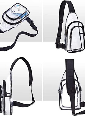 PVC Transparent Single Shoulder Backpack Outdoor Travel Back