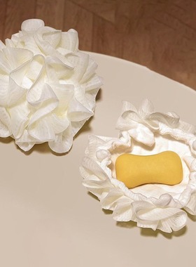 Soap can be put into the bath ball Two in one double-sided b