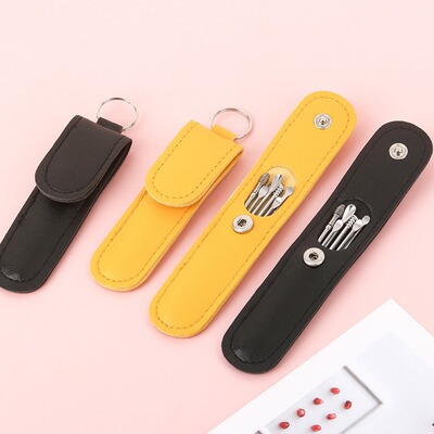 热卖家用便携耳勺六件套螺旋弹簧