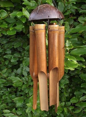 Bamboo and wood wind chimes rural ornaments door decorations