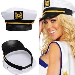 Party Game Hat Sea Big Edge Hat Navy Sailor Hat Sergeant Big