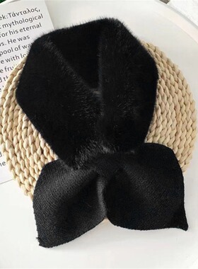Plush and Sweet Imitation Otter Rabbit Hair Small Scarf with