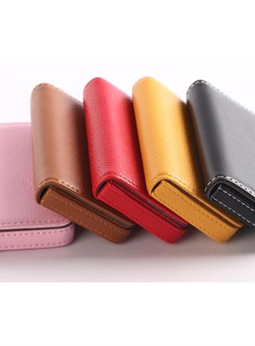 Magnetic square PU business card bag business card box busin