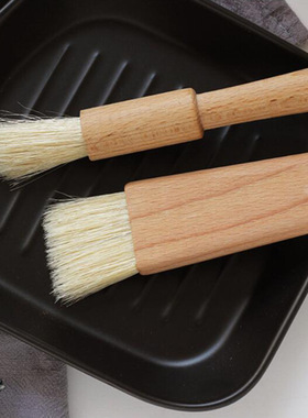 Beech wood handle pig sideburns kitchen bread baking brush h