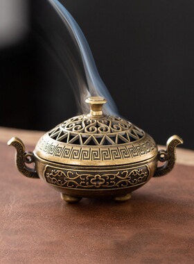New Chinese style copper alloy bamboo and rose stove gourd f