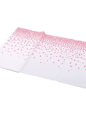 Hot stamping rose gold polka dot tablecloth to celebrate wed