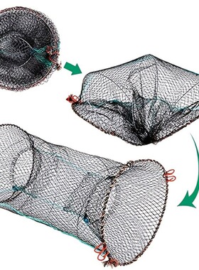 Folding spring cage fish cage fishing net crab cage hand thr