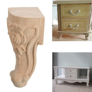 Carved rubber wooden cabinet legs table legs sofa legs coffe