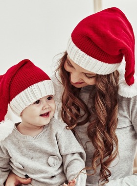 Knitted Christmas hat family friendly warm woolen hat New Ye