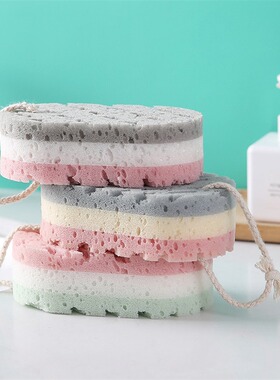 Cleaning with three-layer sponge scrub adult bath foam spong