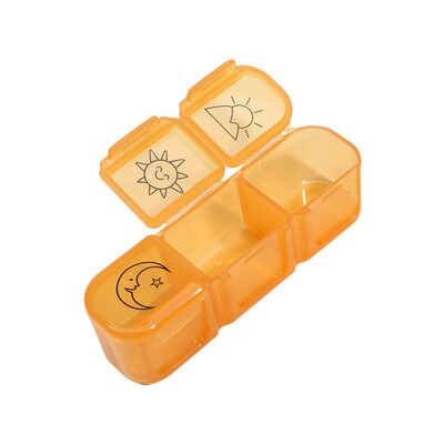 跨境热卖新款早中晚三次三格药盒