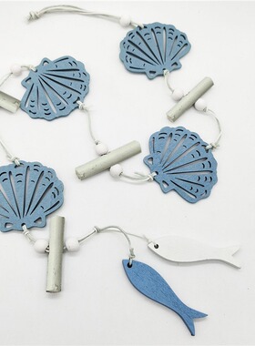 Creative Blue Sea Star Ocean Wooden Hanging Decoration Medit