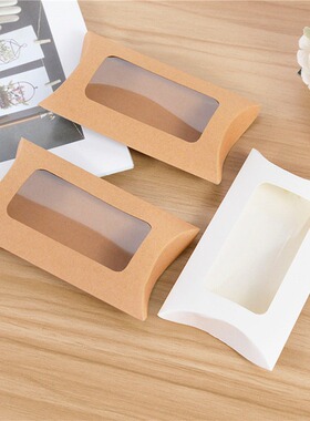 50pcs kraft paper window opening candy box for fashionable w