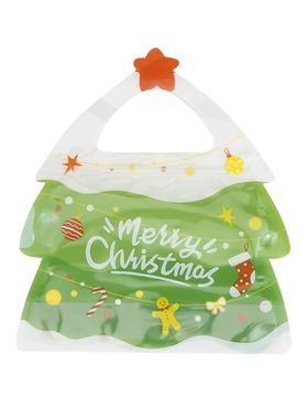Christmas gift bag hand-held flat bottom self sealing bag st